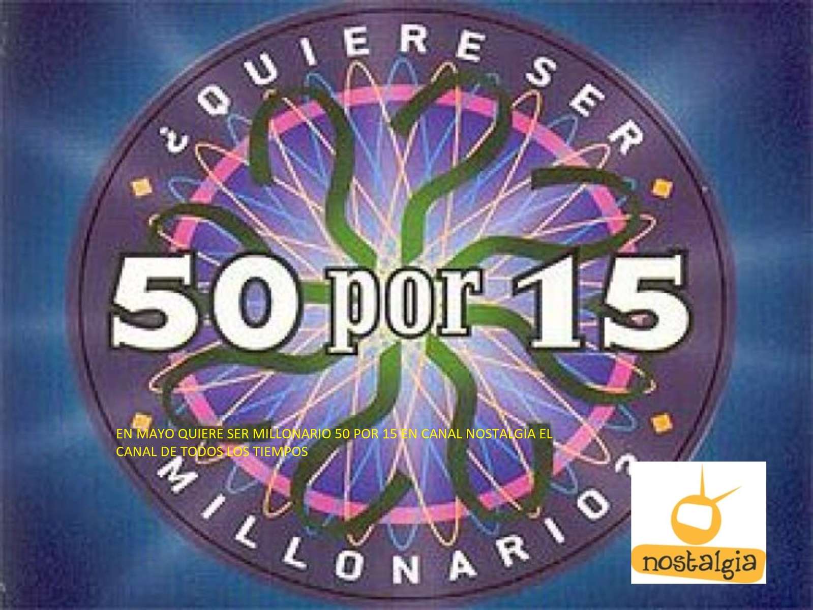 ELE QUER SER MILIONÁRIO 50 POR 15 NO CANAL NOSTALGIA quebra-cabeças online