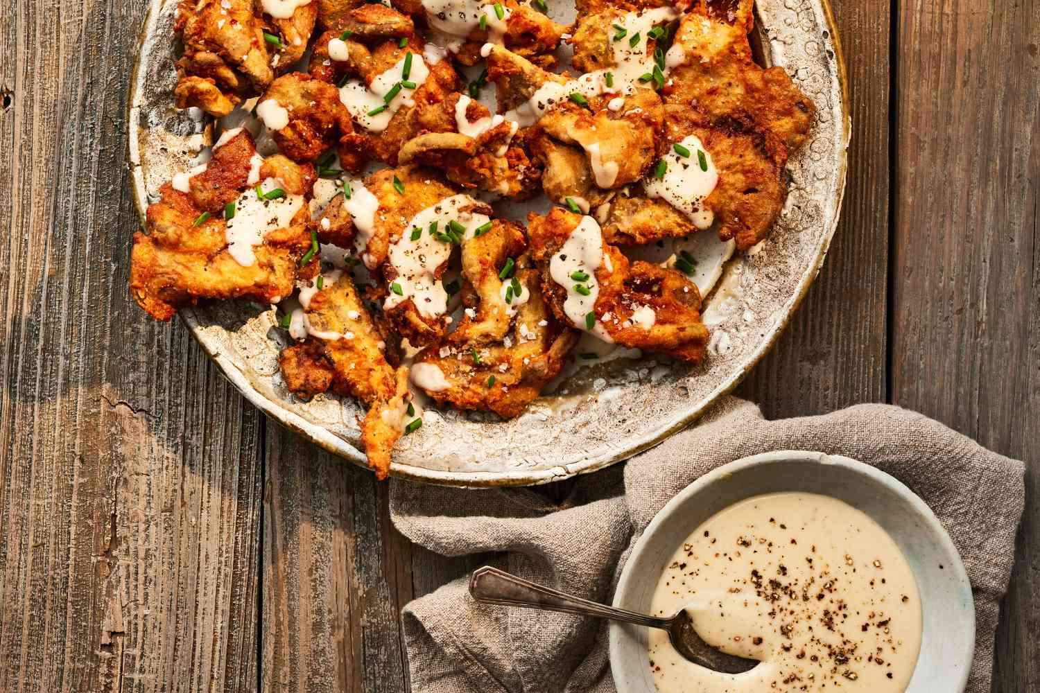 Champiñones Fritos Con Pollo rompecabezas en línea