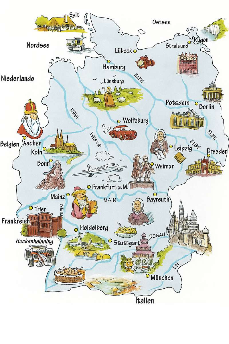 Deutschlandkarte Puzzlespiel online