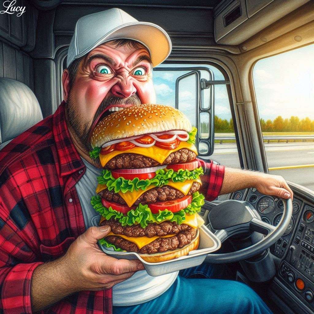 Heavyset truck driver jigsaw puzzle online