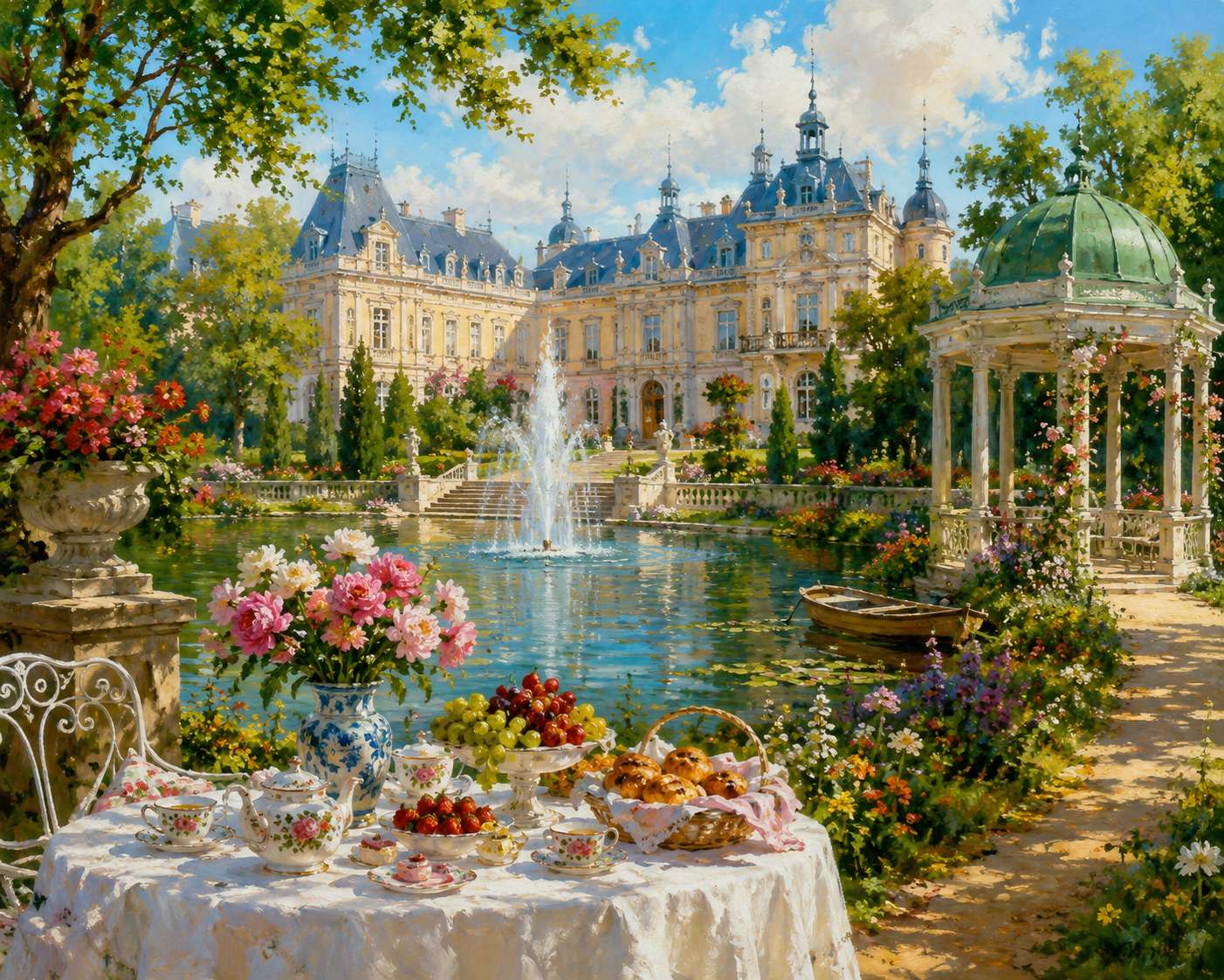 Lanche no parque do castelo puzzle online