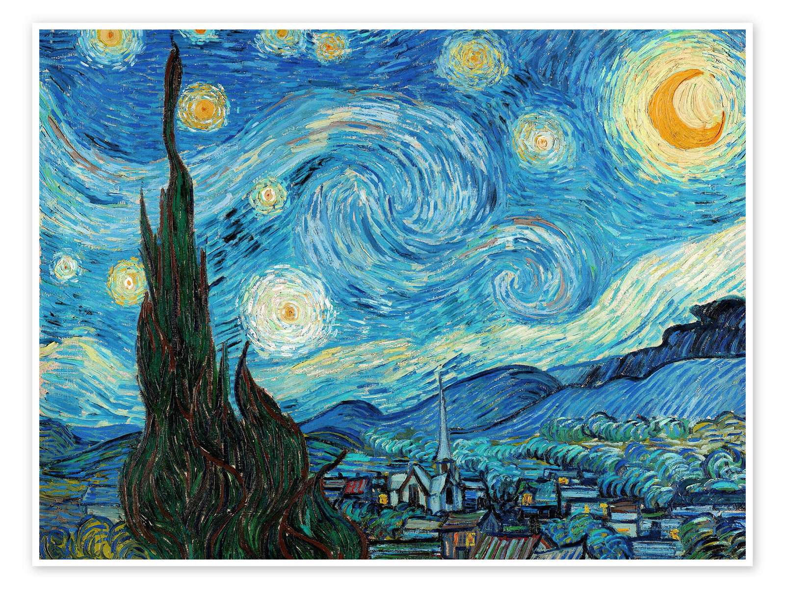 Notte stellata 1889 - Van Gogh Pussel online
