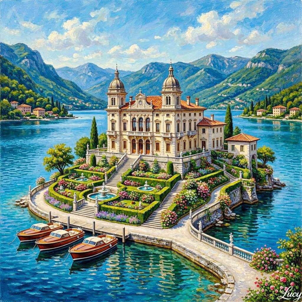 Eine atemberaubend elegante historische Villa Online-Puzzle