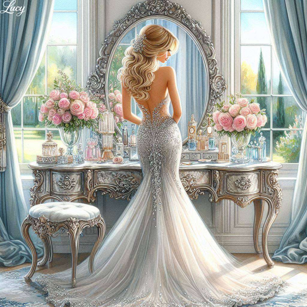 Eine elegante Brautszene Online-Puzzle