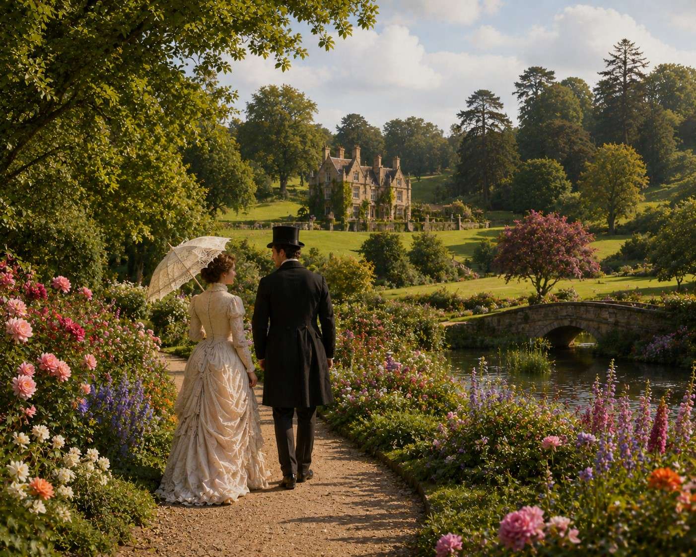 Un manoir anglais à l'époque victorienne puzzle en ligne