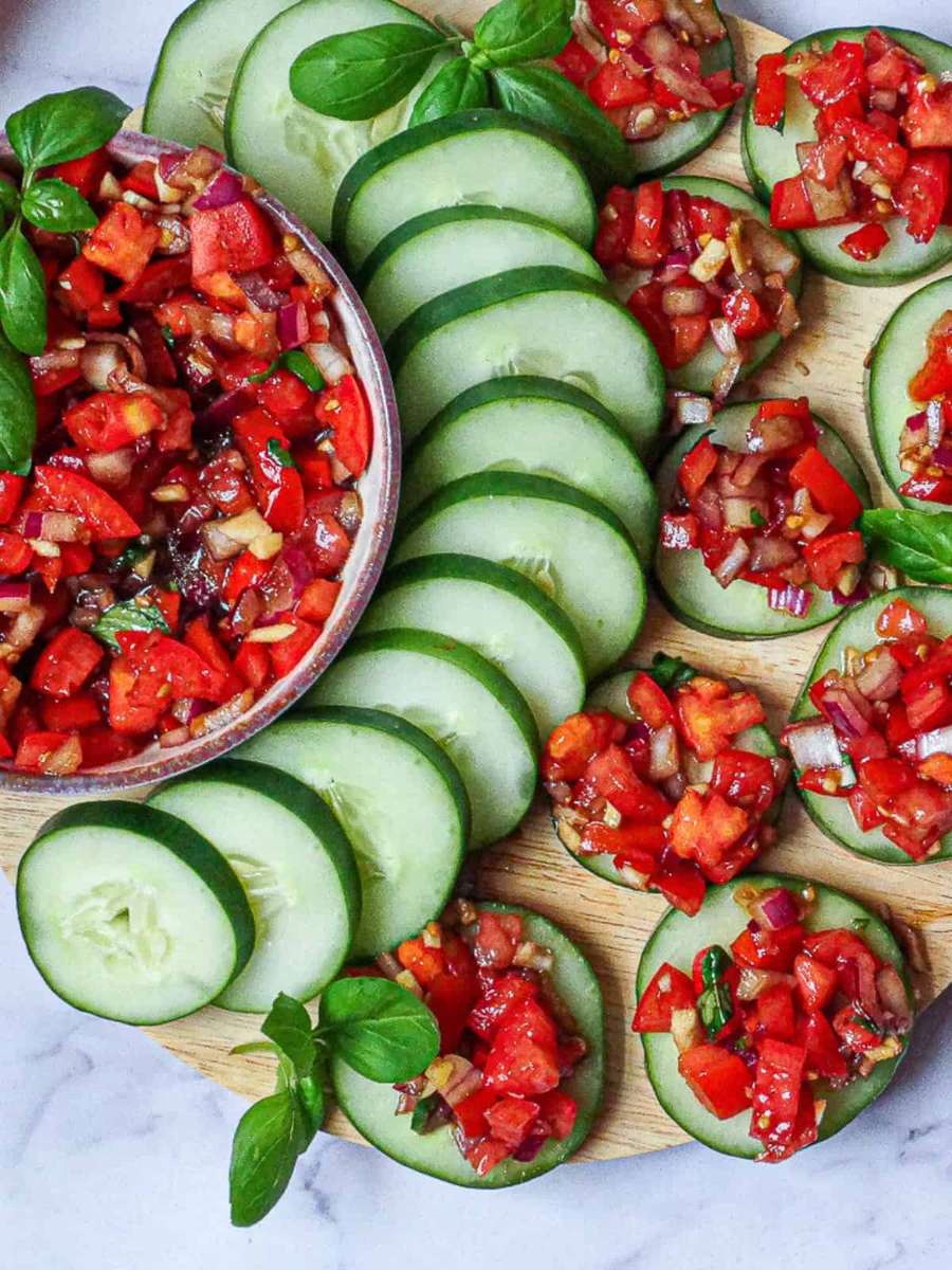 Bruschetta au concombre puzzle en ligne