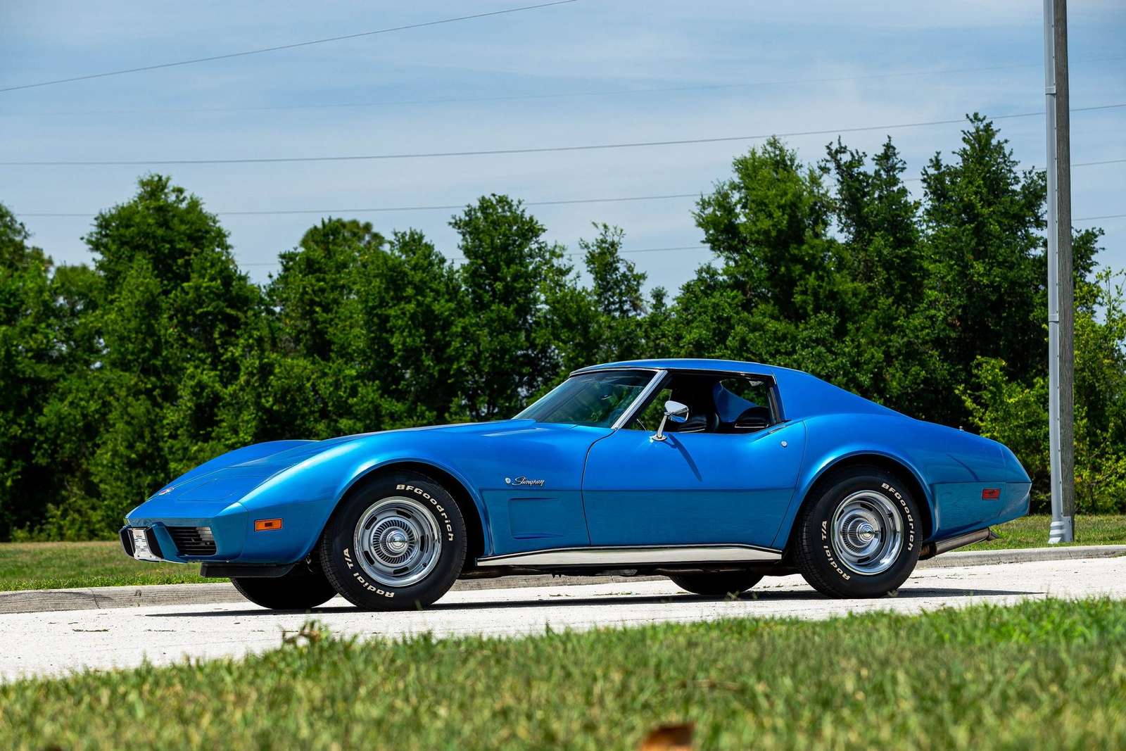 Chevrolet Corvette C3 Stingray 1975 bleu puzzle en ligne