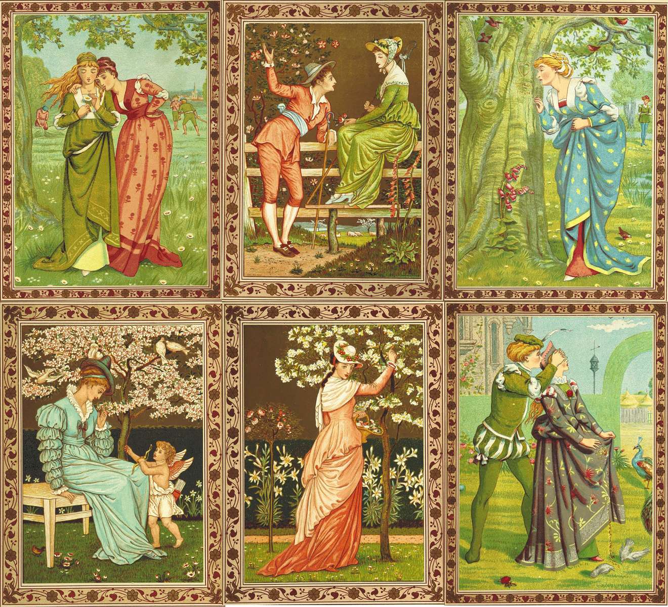Crane W -1876- Valentine Cards_02 jigsaw puzzle online
