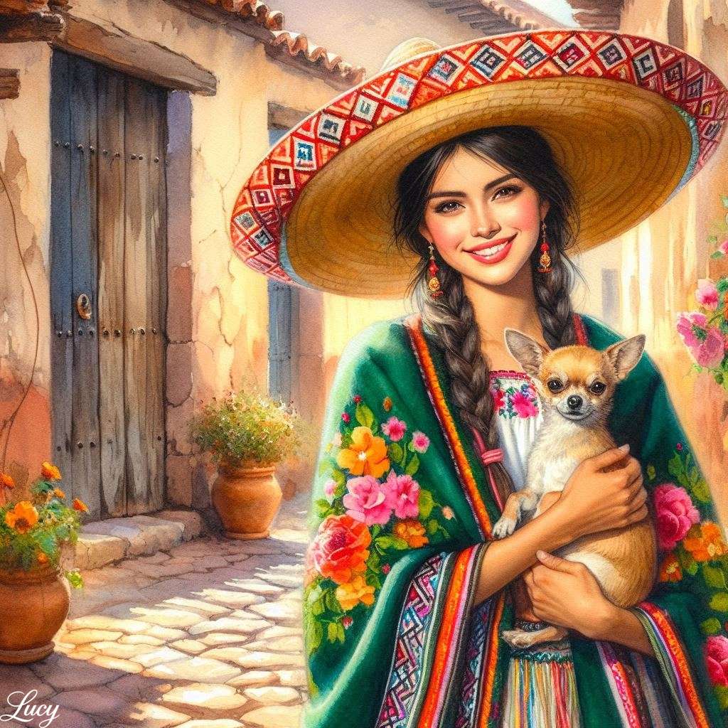 Mladá domorodá žena z latiny online puzzle