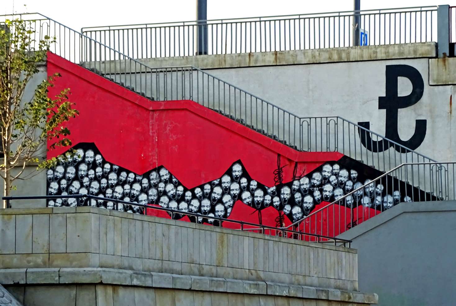 Peinture murale sur le pont Śląsko-Dąbrowski puzzle en ligne