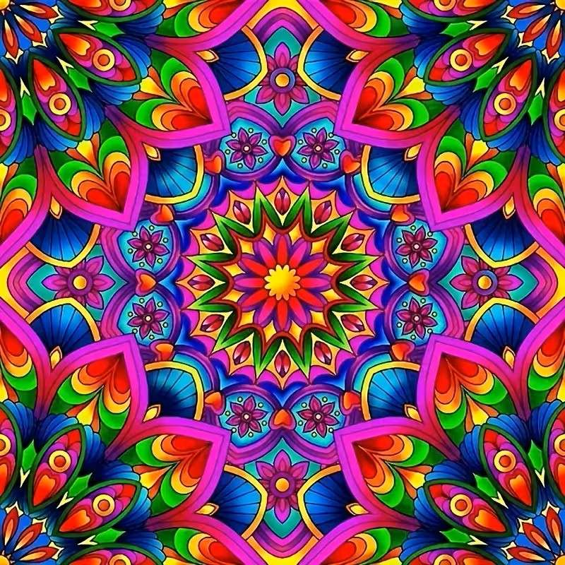 motivo mandala colorato puzzle online