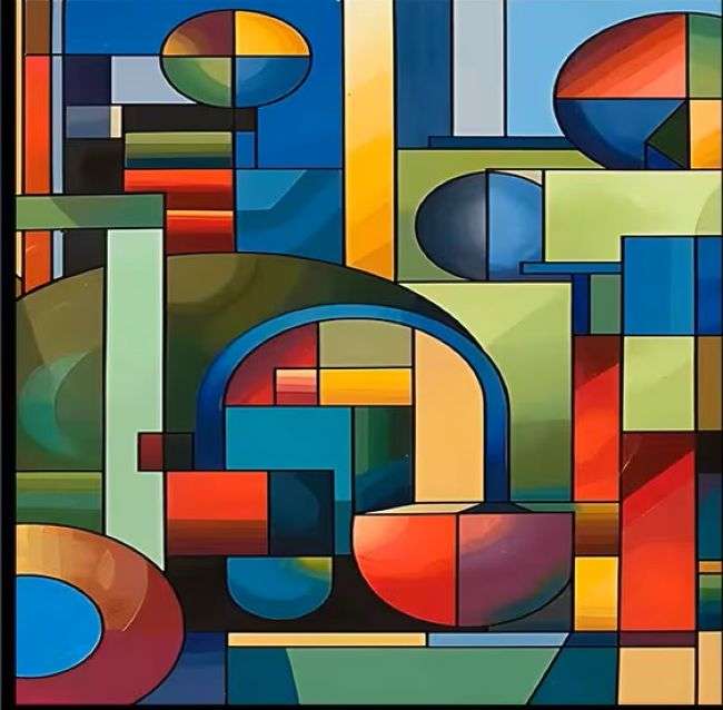 modello astratto, cubista puzzle online