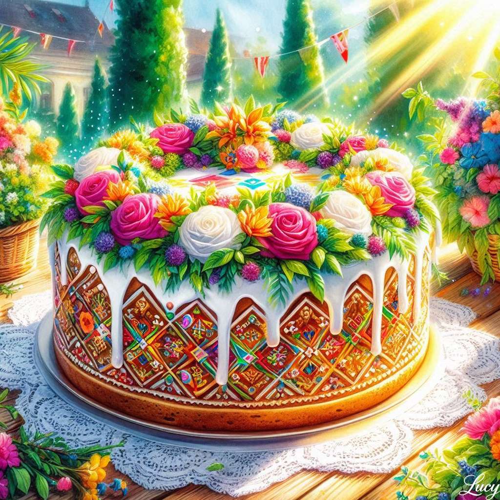 Tort de sărbătoare puzzle online