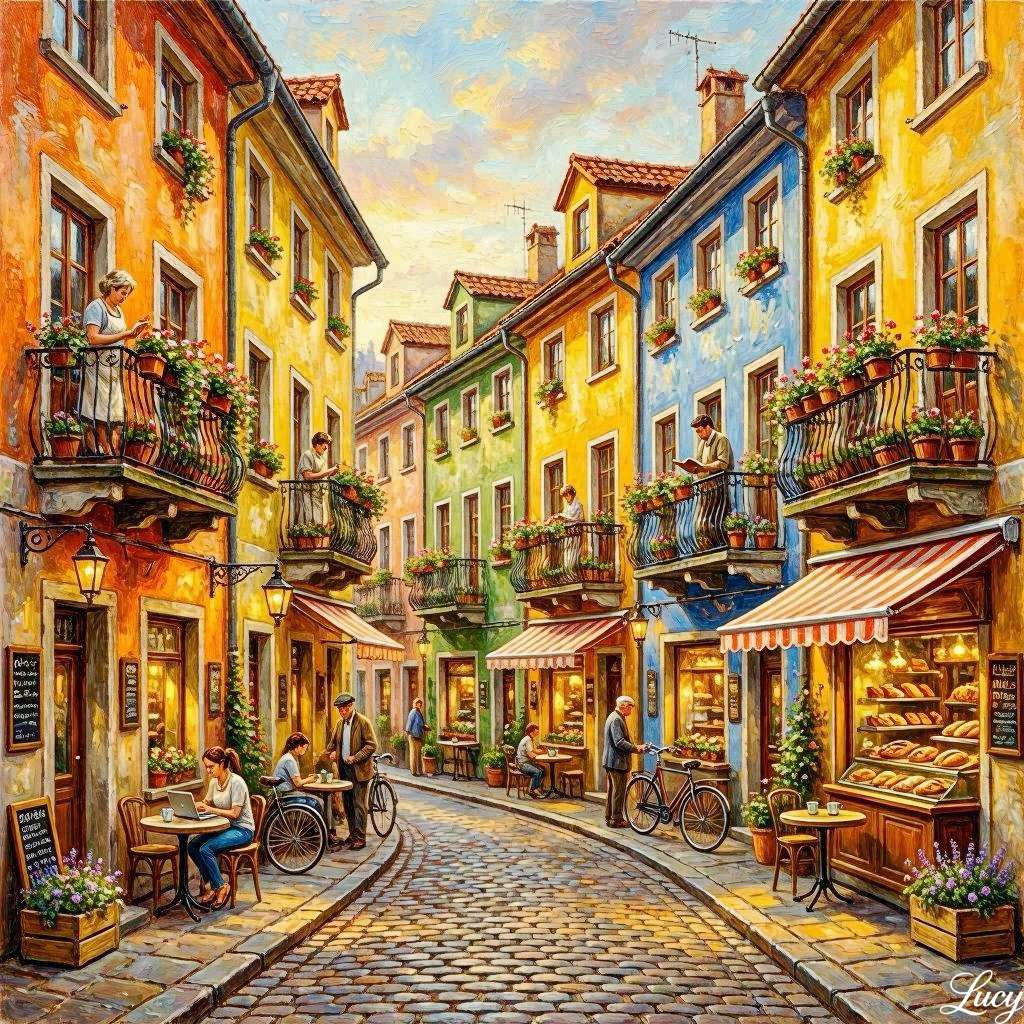 Case colorate pastelate jigsaw puzzle online