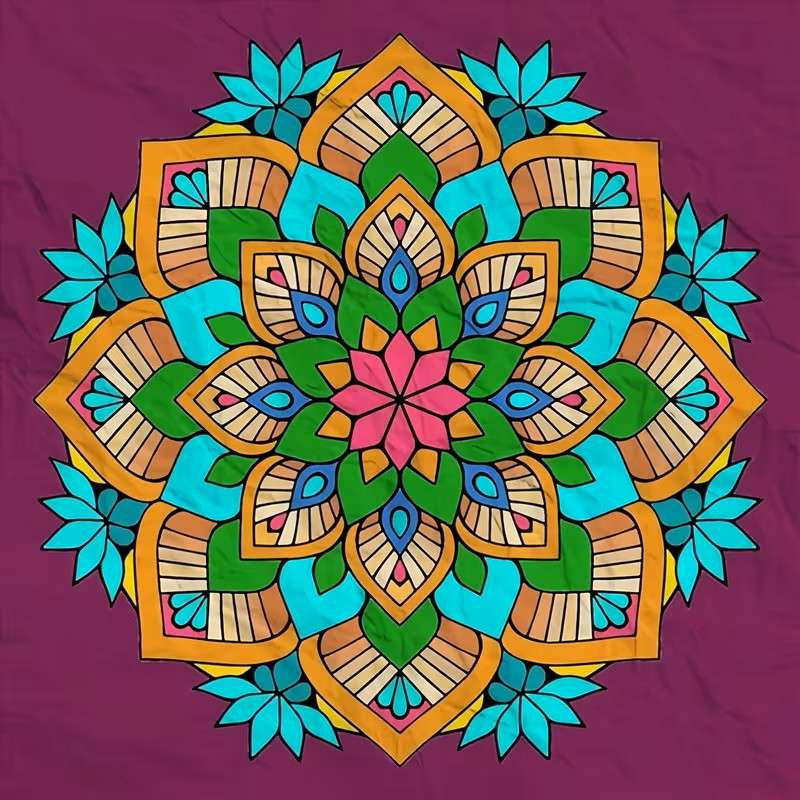 model mandala colorat puzzle online