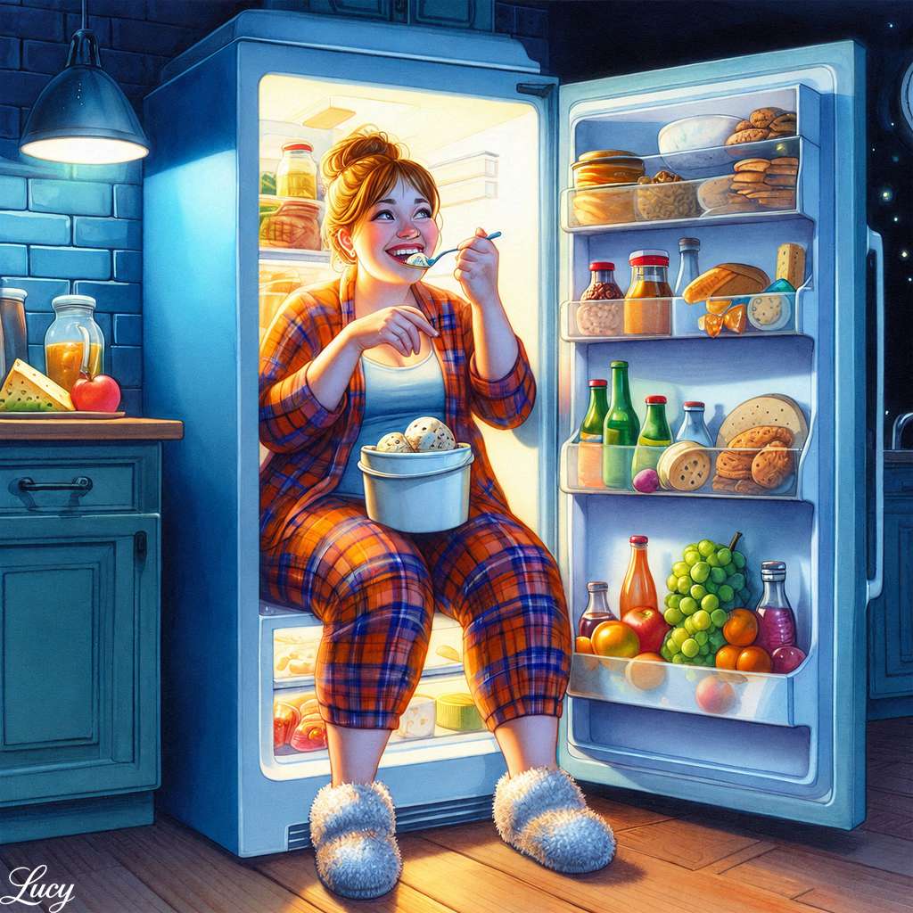 Midnight snack in cozy kitchen jigsaw puzzle online
