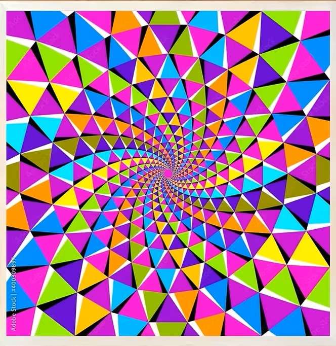 tourbillon de couleurs multicolore puzzle en ligne