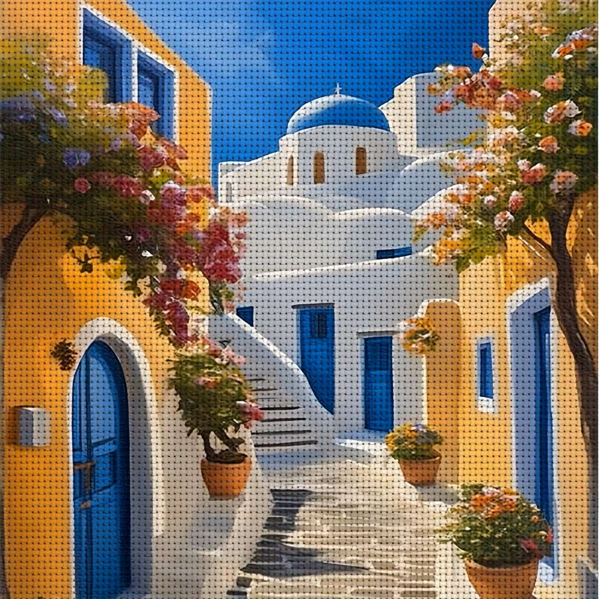 uliczki Santorini puzzle online