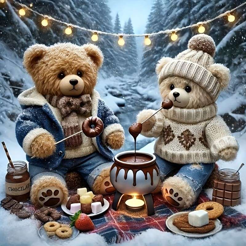 Teddybären beim Picknick Online-Puzzle