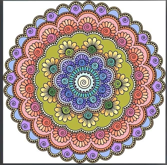 motif de mandala coloré puzzle en ligne
