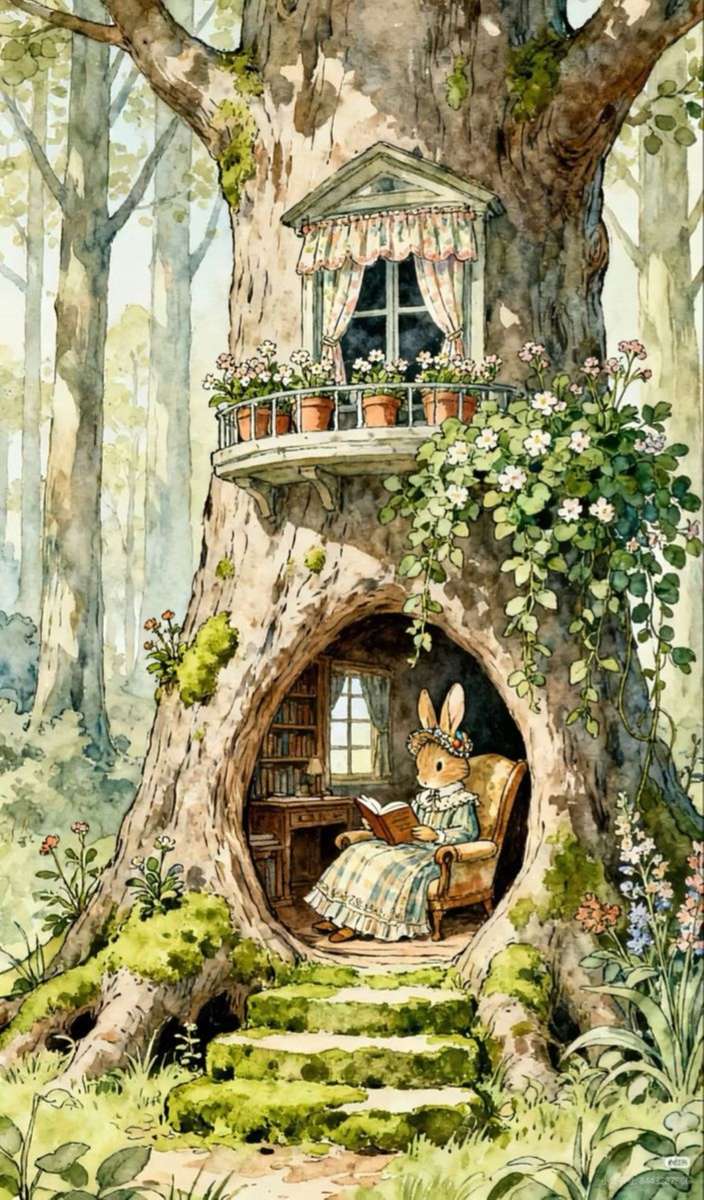 reading time for madame rabbit - online puzzle