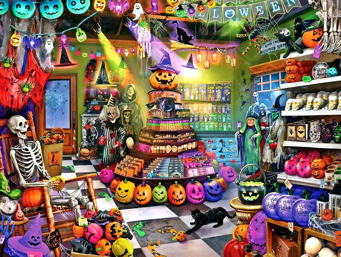 Pyzele The Halloween Store - online puzzle