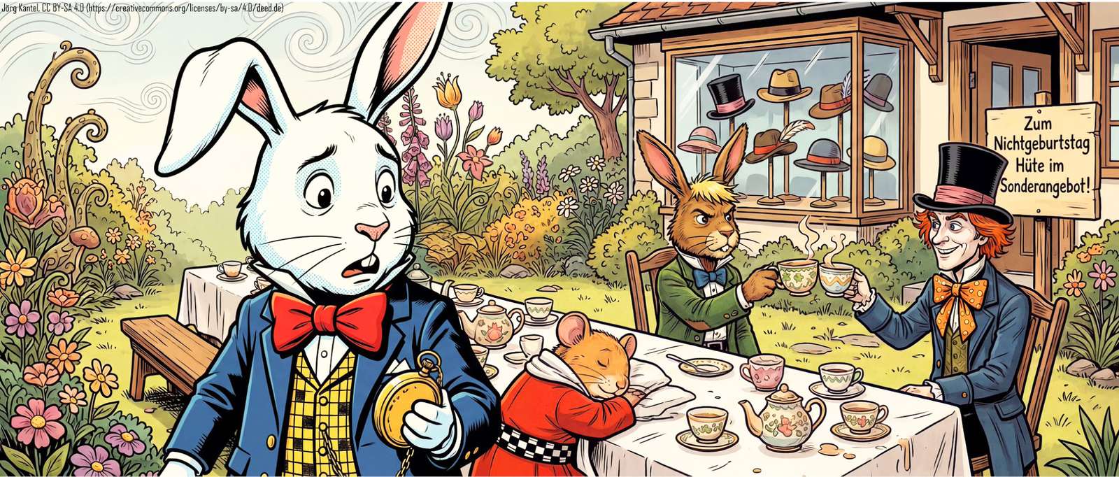 Rudi Rabbit bursts into the scene - online puzzle