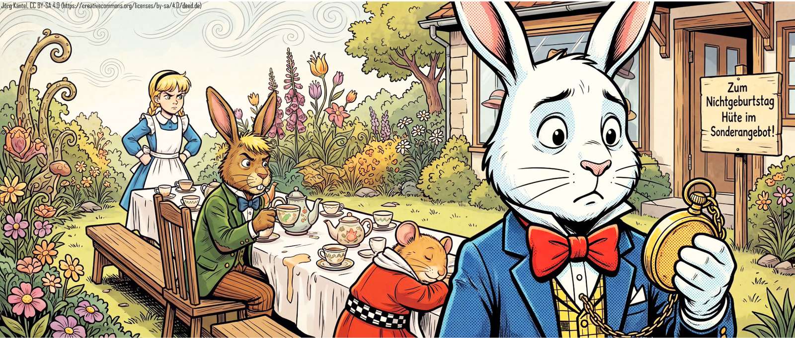 Rudi Rabbit bursts into the scene - online puzzle