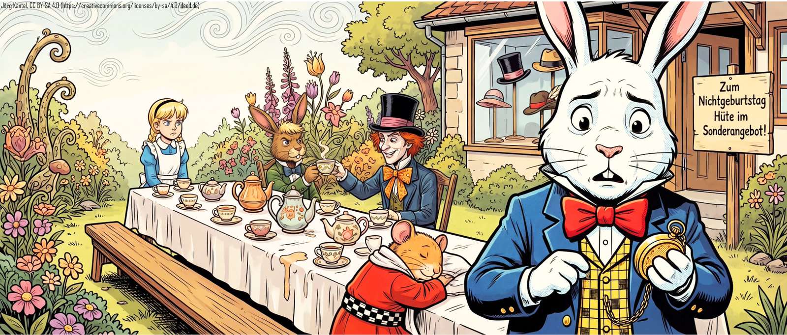 Rudi Rabbit bursts into the scene - online puzzle