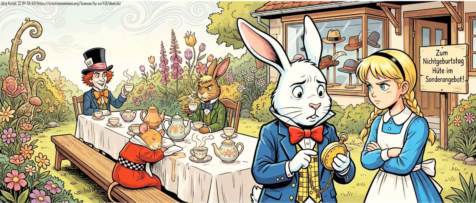 Rudi Rabbit bursts into the scene - online puzzle