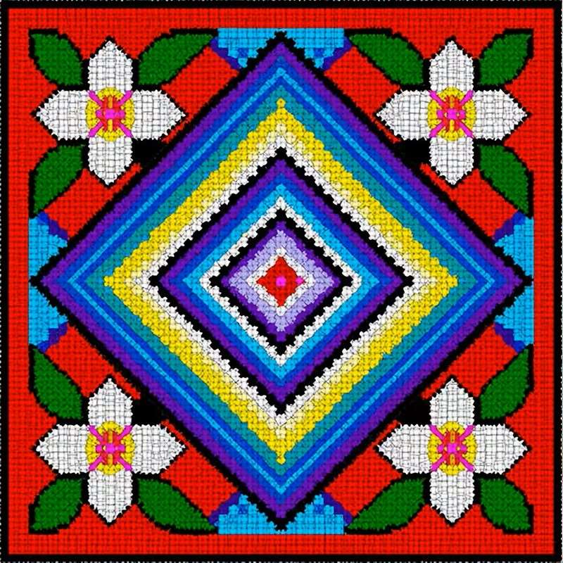 Extremly Simple Patterns colorful ethnic pattern - online puzzle